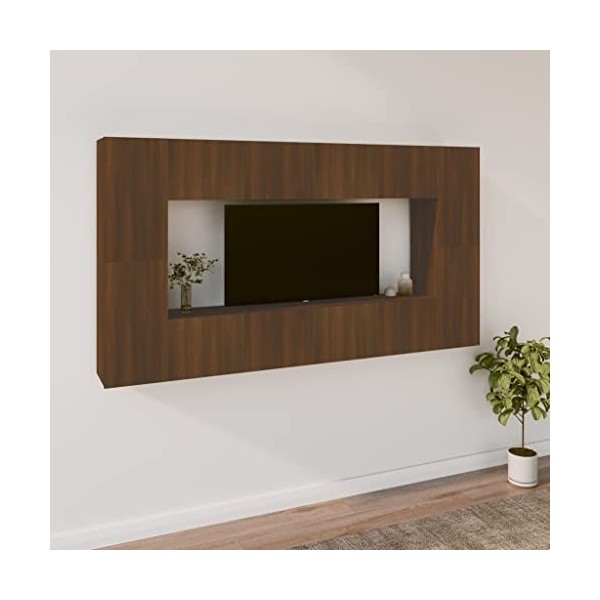 VEEKI Meuble TV, Meuble TV Suspendu, Meuble TV Industriel, Meuble TV Bois, Meuble Chambre, Convient pour Salon ou Chambre, En