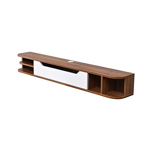 Meuble TV Mural Console Média TV Murale, Meuble TV Flottant 130Cm/51.1In, Étagère De Rangement Multimédia pour Meuble TV Mura