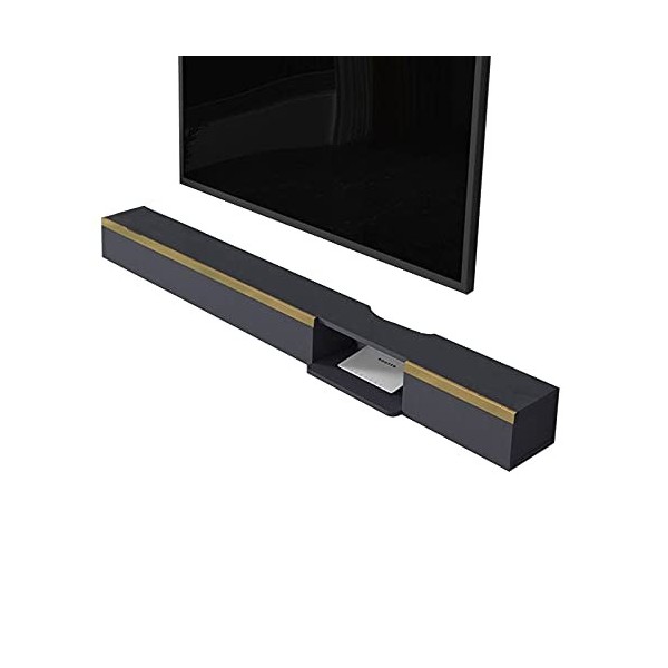 JUNNIU 47.2/55.1In Console De Meuble TV Flottante, Console Média Murale, Meuble TV Polyvalent, Structure Stable, Fils De Gest