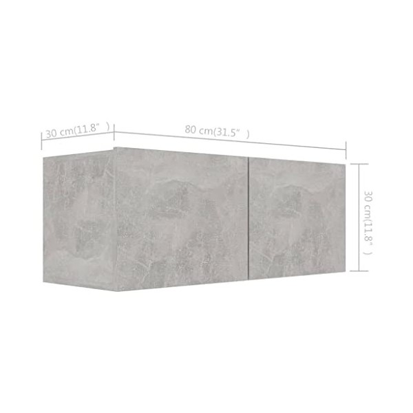 VEEKI Meuble TV, Meuble TV Suspendu, Meuble, Meuble TV avec Rangement，Meuble Industriel, Convient pour Salon ou Chambre, Ense