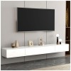 Support TV Flottant, Console Multimédia Murale pour Centre De Divertissement, Meuble TV Support Mural Flottant, Support DVD p
