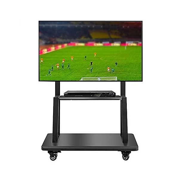 StrOux Meuble TV réglable en Hauteur pour TV 50 Pouces/TV 55 poucesTV 60 Pouces/TV 60 Pouces/TV 70 Pouces, Chariot TV Mobile 