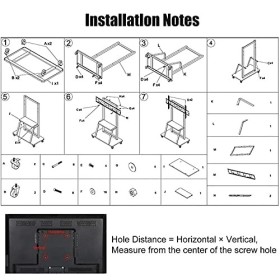 StrOux Meuble TV réglable en Hauteur pour TV 50 Pouces/TV 55 poucesTV 60 Pouces/TV 60 Pouces/TV 70 Pouces, Chariot TV Mobile 