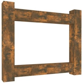 vidaXL Ensemble de Meubles TV 8 pcs Centres de Divertissement Armoires Multimédia Meubles de Salle de Séjour Intérieur Chêne 