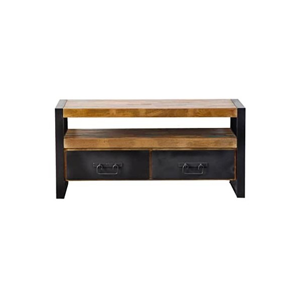 Made In Meubles Meuble TV en Bois coloré Ethnik 112 cm - Meuble TV 40 x 112 x 55 cm