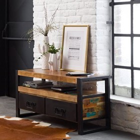 Made In Meubles Meuble TV en Bois coloré Ethnik 112 cm - Meuble TV 40 x 112 x 55 cm