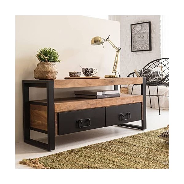 Made In Meubles Meuble TV en Bois dacacia Havana 112 cm - Meuble TV 40 x 112.5 x 56 cm