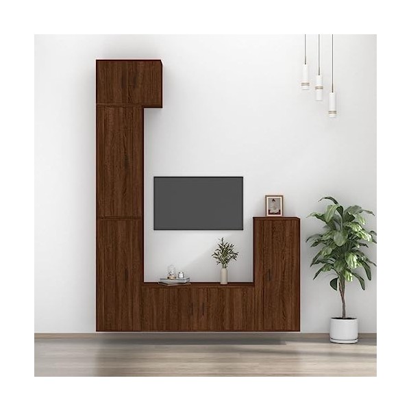 VEEKI Meuble TV, Meuble TV Suspendu, Meuble TV Industriel, Meuble TV Bois, Meuble Chambre, Convient pour Salon ou Chambre, En