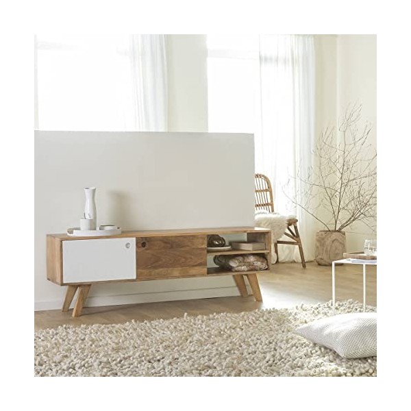 Made In Meubles Meuble TV en Bois de manguier ArtiQ - Meuble TV 35 x 150 x 50 cm