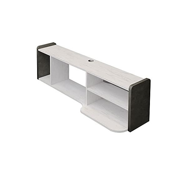 Meuble TV Flottant Meuble TV Suspendu, Meuble TV Fixé au Mur pour Chambre à Coucher, Convient pour Storemote Control Projecte