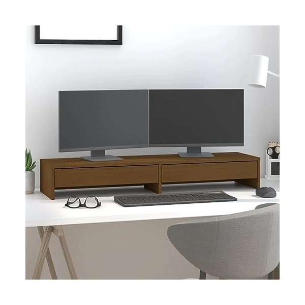 Support pour moniteur Miele 100 x 27 x 15 cm Bois massif de pin