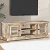 ZVTEC Meuble TV marron 120 x 30 x 40 cm en bois massif de manguier Armoire basse Meuble TV Meuble TV Meuble TV Cabinet TV