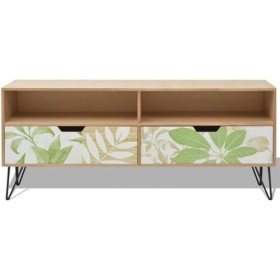 Suuim Meuble TV Marron avec 2 tiroirs et 2 Compartiments de Rangement MDF 47,2" x11,8 x19,7 Marron 47,2" x11,8 x19,7 