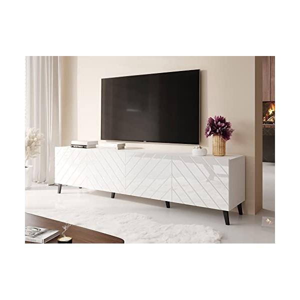Bestmobilier - Chloe - Meuble TV - 200 cm - Style Contemporain