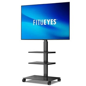 pour Meuble TV Amovible de 32 à 55", Meuble TV pivotant au Sol, Meuble TV dangle Universel avec Rangement, Parfait pour Le D