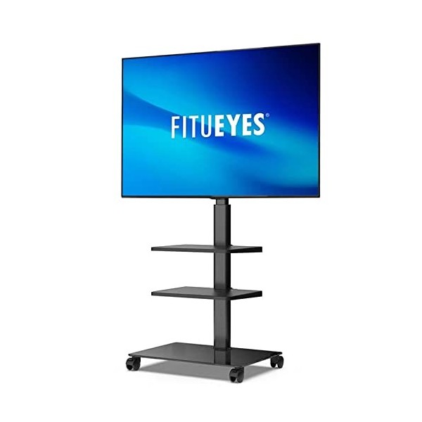 pour Meuble TV Amovible de 32 à 55", Meuble TV pivotant au Sol, Meuble TV dangle Universel avec Rangement, Parfait pour Le D