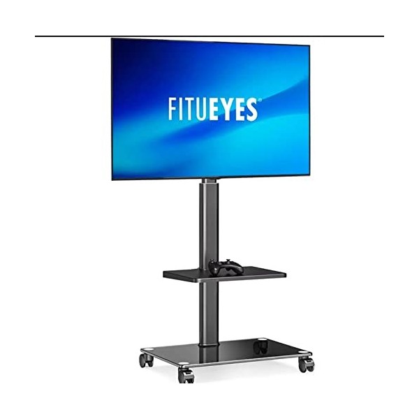 pour Meuble TV Amovible de 32 à 55", Meuble TV pivotant au Sol, Meuble TV dangle Universel avec Rangement, Parfait pour Le D