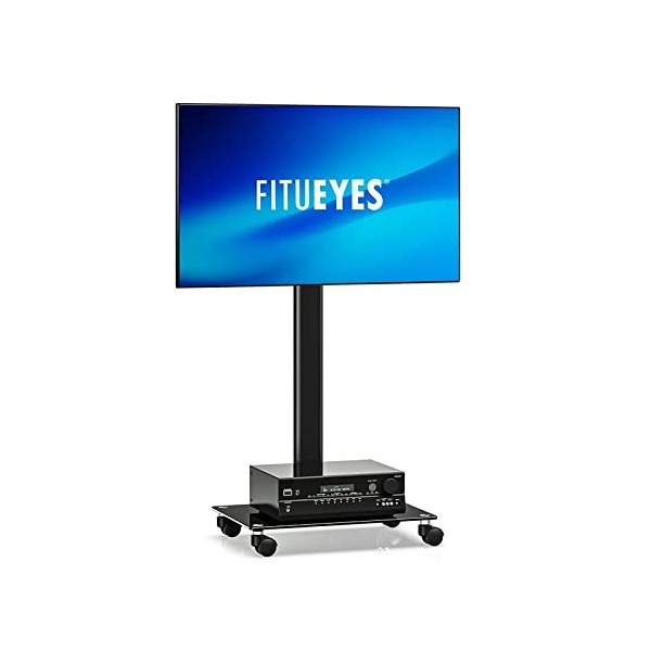 pour Meuble TV Amovible de 32 à 55", Meuble TV pivotant au Sol, Meuble TV dangle Universel avec Rangement, Parfait pour Le D