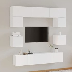 VEEKI Meuble TV, Meuble TV Suspendu, Meuble TV Industriel, Meuble TV Bois, Meuble Chambre, Convient pour Salon ou Chambre, En