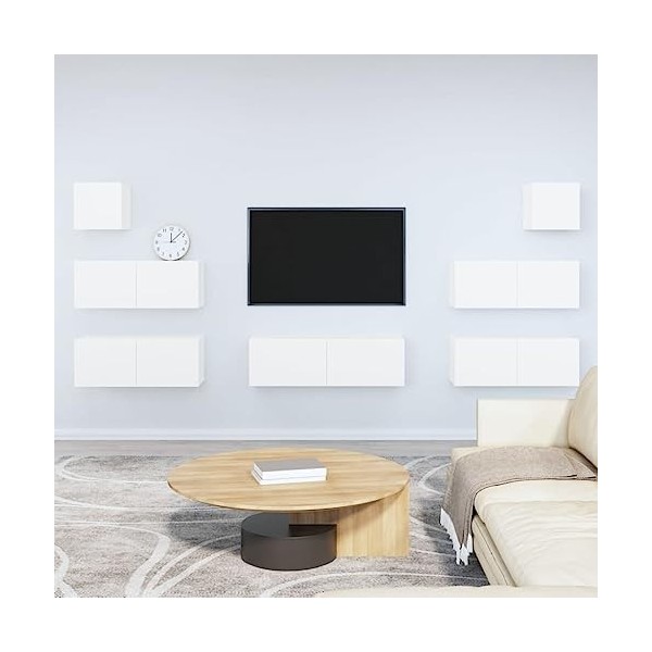 VEEKI Meuble TV, Meuble TV Suspendu, Meuble TV Industriel, Meuble TV Bois, Meuble Chambre, Convient pour Salon ou Chambre, En