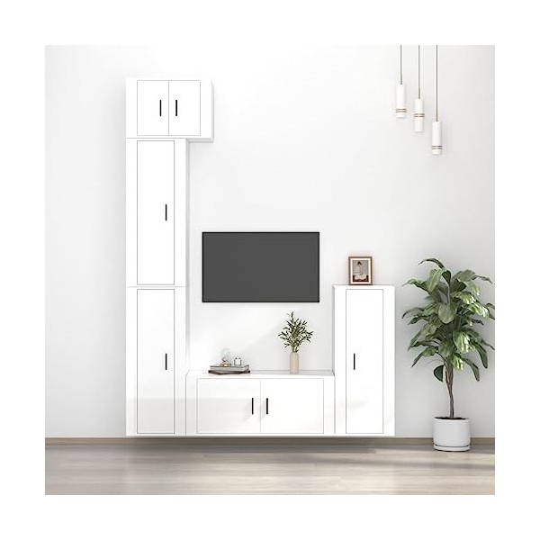 VEEKI Meuble TV, Meuble TV Suspendu, Meuble TV Industriel, Meuble TV Bois, Meuble Chambre, Convient pour Salon ou Chambre, En