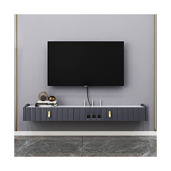 Meuble TV flottant meuble étagère TV murale centre de divertissement console multimédia en bois meuble de rangement meuble TV