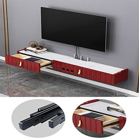 Meuble TV flottant meuble étagère TV murale centre de divertissement console multimédia en bois meuble de rangement meuble TV
