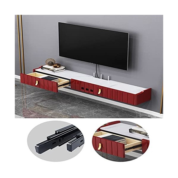 Meuble TV flottant meuble étagère TV murale centre de divertissement console multimédia en bois meuble de rangement meuble TV