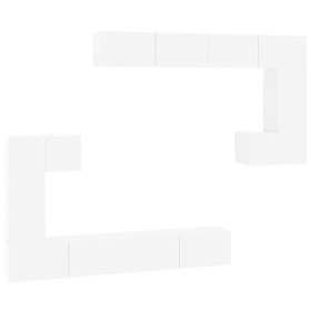 CIADAZ Meuble TV Mural Blanc Brillant Bois dingénierie,Meuble Haut Salon,Meuble TV Étagère,Meuble dangle TV