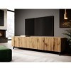 TV Lowboard Vailbo 200, meuble TV, table de sous-placard, table TV, tableau, armoire, meuble TV chêne Wotan 