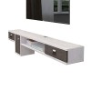 Meuble TV mural Console multimédia murale, meuble de rangement suspendu pour meuble TV, meuble TV flottant 59 pouces/étagère 