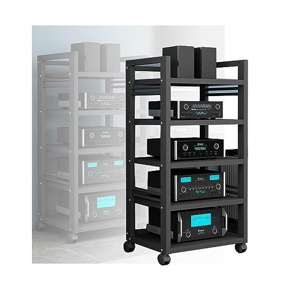 YCOVSFP Support Audio Amovible À 5 Niveaux for Lecteur Multimédia, Armoire Murale Multimédia Audio Vidéo, Stockage De Composa