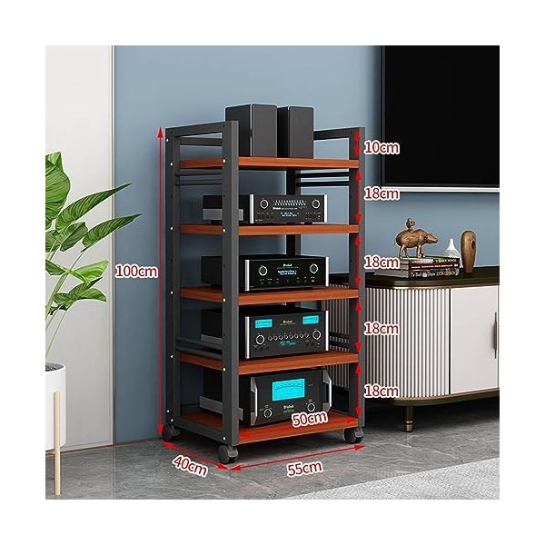 YCOVSFP Support Audio Amovible À 5 Niveaux for Lecteur Multimédia, Armoire Murale Multimédia Audio Vidéo, Stockage De Composa