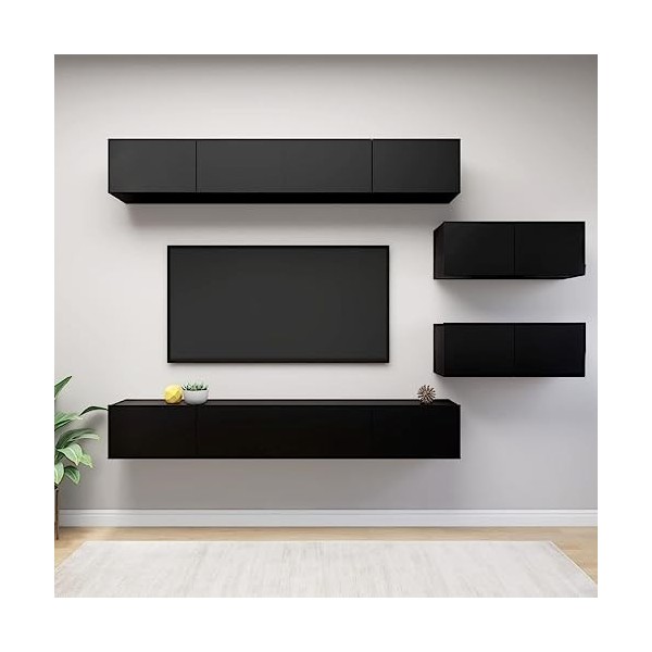 VEEKI Meuble TV, Meuble TV Suspendu, Meuble, Meuble TV avec Rangement，Meuble Industriel, Convient pour Salon ou Chambre, Ense