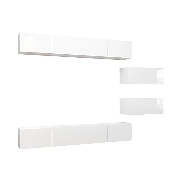 VEEKI Meuble TV, Meuble TV Suspendu, Meuble, Meuble TV avec Rangement，Meuble Industriel, Convient pour Salon ou Chambre, Ense