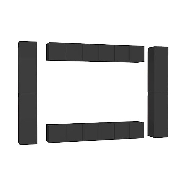 Meuble TV, Meuble TV Suspendu, Meuble TV Blanc, Meuble TV Industriel, Meubles de Salon, Salon, Chambre, Cadre en Acier, vidaX