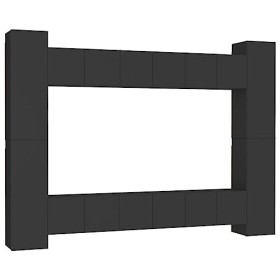 Meuble TV, Meuble TV Suspendu, Meuble TV Blanc, Meuble TV Industriel, Meubles de Salon, Salon, Chambre, Cadre en Acier, vidaX