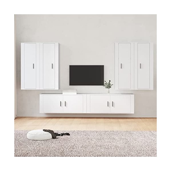 VEEKI Meuble TV, Meuble TV Suspendu, Meuble TV Industriel, Meuble TV Bois, Meuble Chambre, Convient pour Salon ou Chambre, En