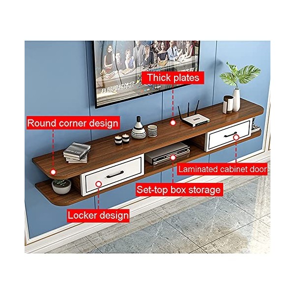 StrOux Meuble TV Flottant Meuble Meuble TV Meuble TV Unités murales pour Salon Console multimédia Meuble TV Meuble Mural pour