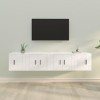 Home Hardware Businese Meuble TV 4 pièces en bois Blanc brillant