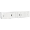 Home Hardware Businese Meuble TV 4 pièces en bois Blanc brillant