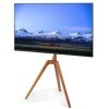 VIVO Chevalet en bois pour TV avec écran LCD LED de 45 à 65 pouces, support TV de studio, support TV réglable avec pivot et b