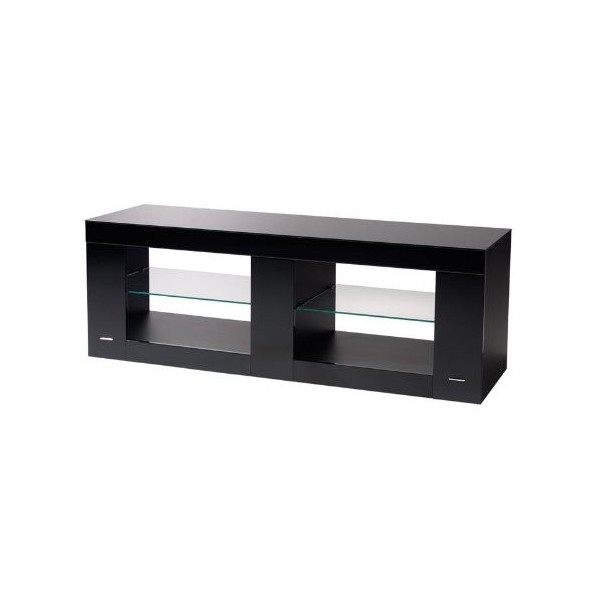 Gisan PLS59NE Meuble TV pour Ecran Plat 137 x 49,5 x 42 cm Noir Laqué