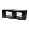 Gisan PLS59NE Meuble TV pour Ecran Plat 137 x 49,5 x 42 cm Noir Laqué