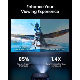 Écran de Projection 120 Pouces, 4K HD 16: 9 ALR écran de Projecteur, Écran Anti-Plis pour Vidéoprojecteurs, 1.4 Gain, pour In