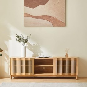 HOMIFAB Meuble TV 2 Portes en Bois 160 cm - Umea