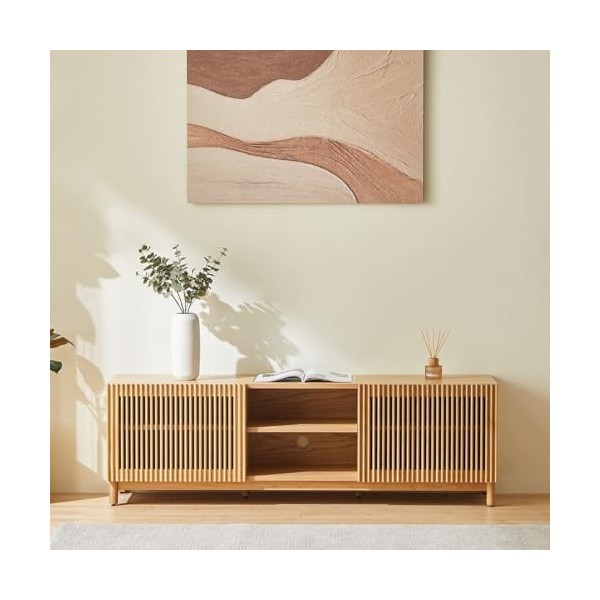 HOMIFAB Meuble TV 2 Portes en Bois 160 cm - Umea