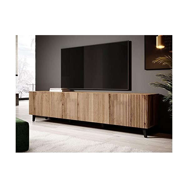 Best Mobilier - Come - Meuble TV - Bois - 200 cm - Style Contemporain - Bois