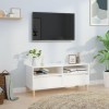 vidaXL Meuble TV, Armoire de Télévision avec Rangement, Meuble Télé Salon Salle de Séjour Intérieur, Scandinave, Blanc Brilla
