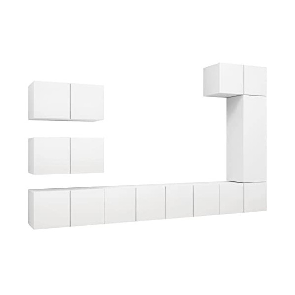 VEEKI Meuble TV, Meuble TV Suspendu, Meuble, Meuble TV avec Rangement，Meuble Industriel, Convient pour Salon ou Chambre, Ense